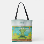 Adorables Amphibian Cute Frog Custom Tote Bag (Achterkant)