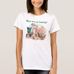 Adorables Bohemen: "Wanneer vertrekken we?" Camper T-shirt