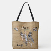 Adorables Bohemian Arrow & Feathers Custom Tote Bag (Achterkant)