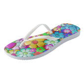 Adorables Bohemian Hippie Flowers Teenslippers (Schuin)