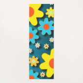 Adorables Bohemian Hippie Yellow Flowers Yogamat (Achterkant)