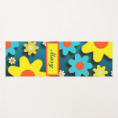 Adorables Bohemian Hippie Yellow Flowers Yogamat (Voorkant (horizontaal))
