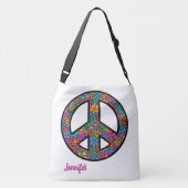 Adorables Bohemian Peace Symbol Custom Crossbody Crossbody Tas (Achterkant)
