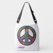 Adorables Bohemian Peace Symbol Custom Crossbody Crossbody Tas (Voorkant)