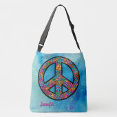 Adorables Bohemian Peace Symbol Custom Crossbody Tas (Achterkant)