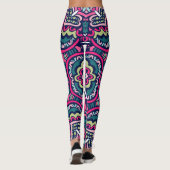 Adorables Bohemian Style Green en Roze en Blue Leggings (Achterkant)