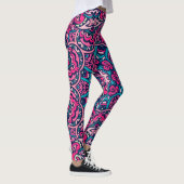 Adorables bohemian Style, helder roze en blauw Leggings (Rechts)