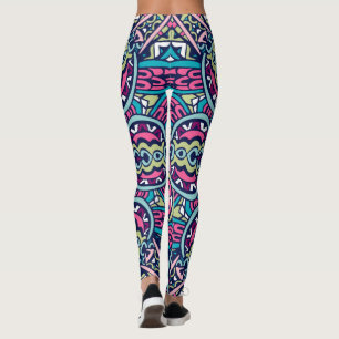 Adorables Bohian Style Pink Blue en Green Leggings