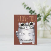 Adorables Cartoon Raccoon I Love You (Staand voorkant)