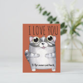 Adorables Cartoon Raccoon I Love You (Staand voorkant)