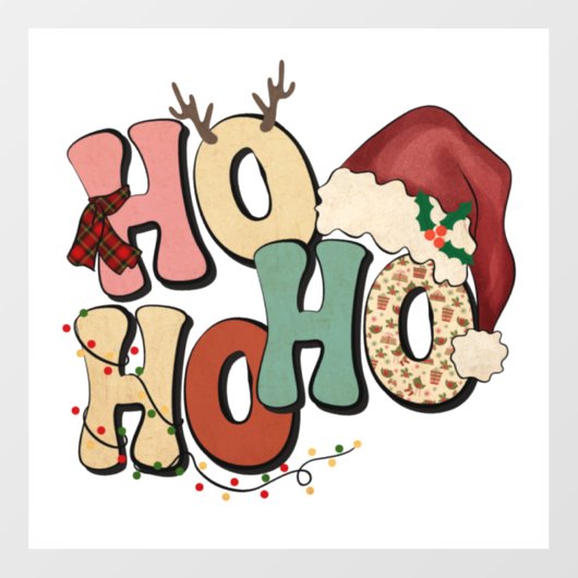 Adorables Christmas Ho Ho Ho Raamsticker (Vel)