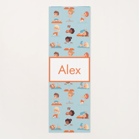 Adorables Custom Kinder Doing Yoga Mat (Achterkant)