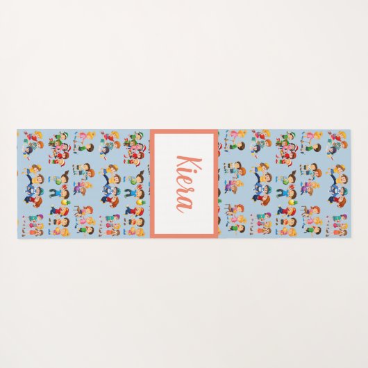Adorables Custom Kinder-play Yoga Mat (Achterkant (horizontaal))