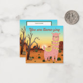 Adorables Custom Llama Love Card Notitiekaartje (Voorkant / Achterkant in situ)