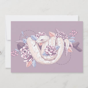 Adorables Custom Reptiles Slanke Wrapped on Branch Feestdagenkaart