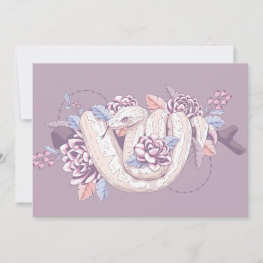 Adorables Custom Reptiles Slanke Wrapped on Branch Feestdagenkaart (Voorkant)