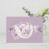 Adorables Custom Reptiles Slanke Wrapped on Branch Feestdagenkaart (Staand voorkant)