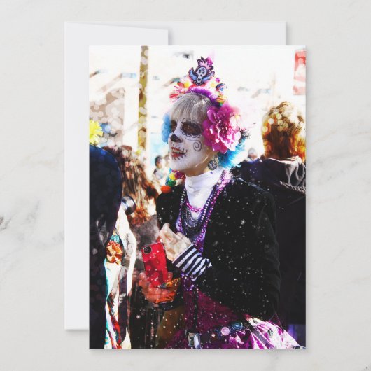 Adorables Cute Day of the Dead Costume Albuquerque Bedankkaart (Voorkant)