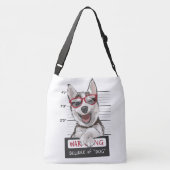 Adorables Cute Husky Dog Winking Crossbody Tas (Achterkant)