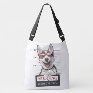 Adorables Cute Husky Dog Winking Crossbody Tas