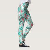 Adorables Cute Penguins & Santa [3D] Yoga Leggings (Rechts)