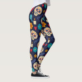 Adorables Day of the Dead Calavara Style Yoga Leggings (Rechts)