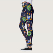 Adorables Day of the Dead Calavara Style Yoga Leggings (Links)
