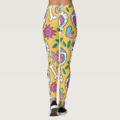 Adorables Day of the Dead Calavara Style Yoga Leggings (Achterkant)
