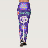 Adorables Day of the Dead Calavara Style Yoga Leggings (Achterkant)