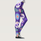 Adorables Day of the Dead Calavara Style Yoga Leggings (Rechts)