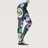 Adorables Day of the Dead Calavara Style Yoga Leggings (Rechts)