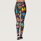 Adorables Day of the Dead Calavara Style Yoga Leggings (Achterkant)