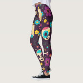 Adorables Day of the Dead Calavara Style Yoga Leggings (Links)