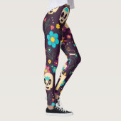 Adorables Day of the Dead Calavara Style Yoga Leggings (Rechts)