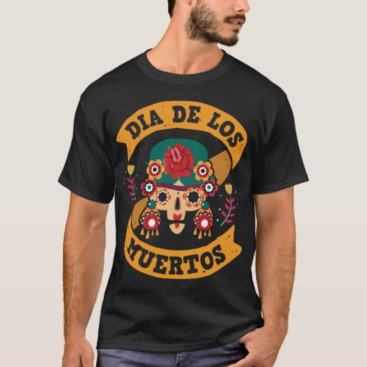 Adorables Day of the Dead Mexican Style T-shirt (Voorkant)