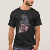 Adorables Day of the Dead Skull with Cactus T-shirt (Voorkant)