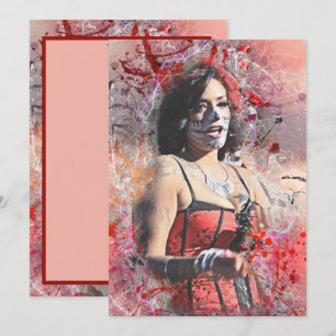 Adorables Day of the Dead Woman at Parade Card Aankondiging