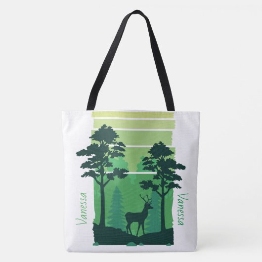 Adorables Dein Green Forest Custom Tote Bag (Voorkant)
