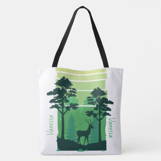 Adorables Dein Green Forest Custom Tote Bag (Achterkant)