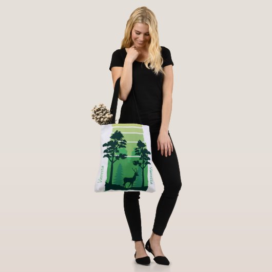 Adorables Dein Green Forest Custom Tote Bag (Op model)