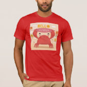 Adorables Funny Crab Hallo Summer T-Shirt (Voorkant)