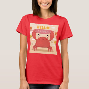 Adorables Funny Crab Hallo T-shirt