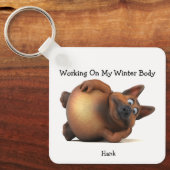 Adorables Funny Fat Puppy Custom Sleutelhanger (Voorkant)