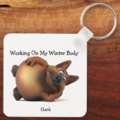 Adorables Funny Fat Puppy Custom Sleutelhanger (Achterkant)