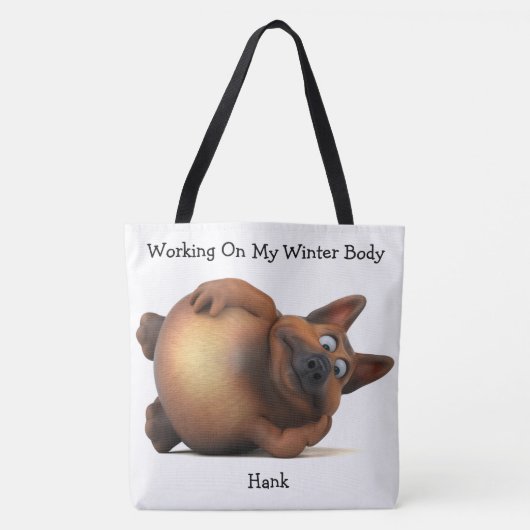 Adorables Funny Fat Puppy Custom Tote Bag (Voorkant)