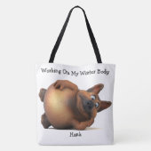 Adorables Funny Fat Puppy Custom Tote Bag (Achterkant)