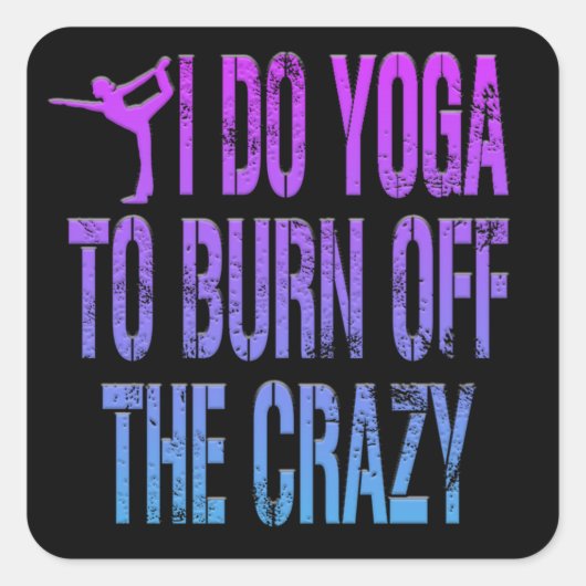 Adorables Funny I do Yoga Vierkante Sticker (Voorkant)