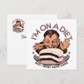 Adorables Funny, ik zit op een dieet, maar ik moet (Voorkant / Achterkant)