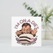 Adorables Funny, ik zit op een dieet, maar ik moet (Staand voorkant)