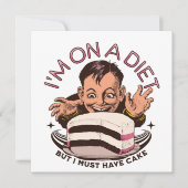 Adorables Funny, ik zit op een dieet, maar ik moet (Voorkant)